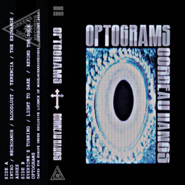 Optograms - blue w/black streaks vinyl - CORBEAU HANGS