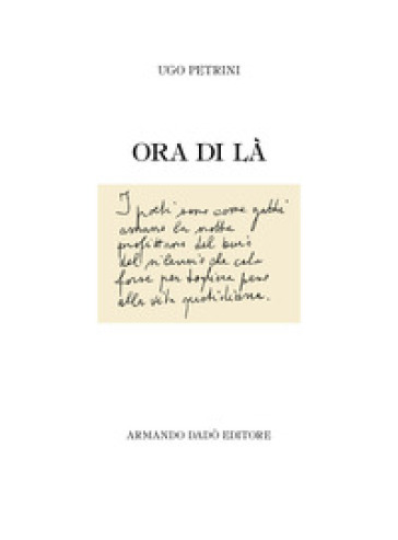 Ora di là - Ugo Petrini