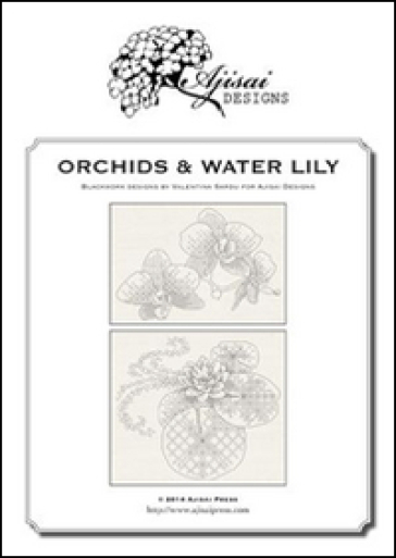 Orchids & water lily. A blackwork designs - Valentina Sardu