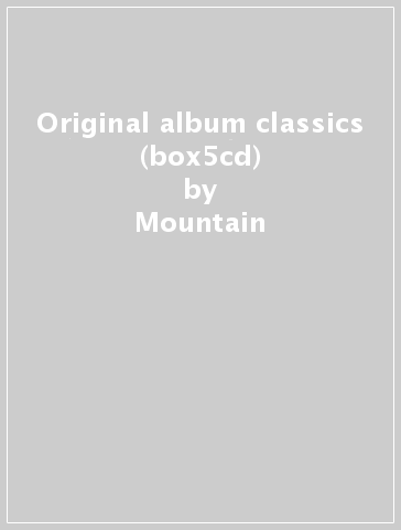 Original album classics (box5cd) - Mountain