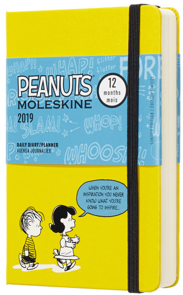 PEANUTS 12 mesi - Agenda giornaliera in edizione Limitata - Pocket - Giallo