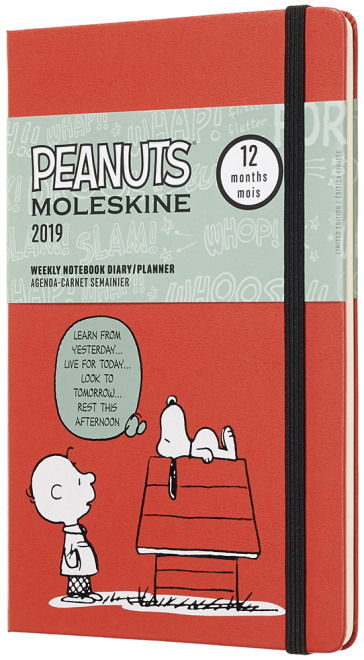 PEANUTS 12 mesi - Agenda settimanale con spazio per note in edizione Limitata - Large - Rosso