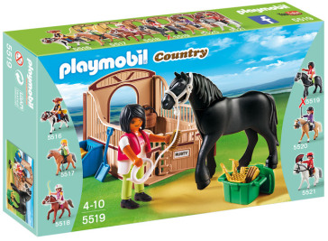 PLAYMOBIL Paddock con Cavallo Frisone