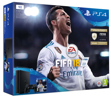 PS4 1TB + FIFA 18 + PS Plus 14 Days