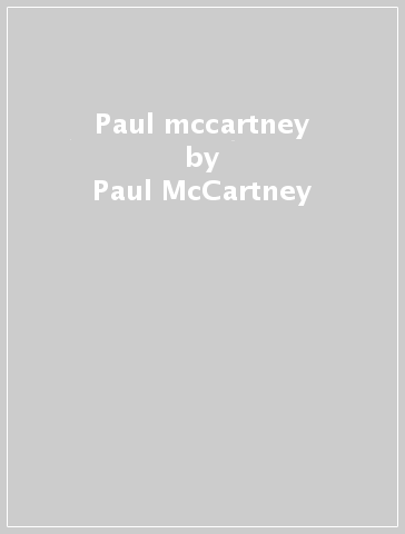 Paul mccartney - Paul McCartney