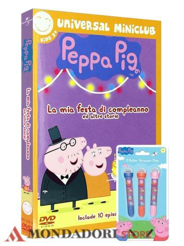 Peppa Pig - La mia festa di compleanno ed altre storie (DVD)(+Peppa Pig set 3 penne timbrino roller)