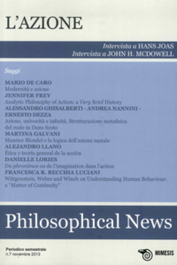 Philosophical news (2013). 7: L'azione