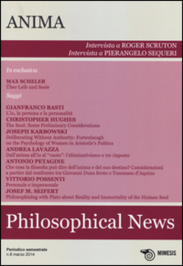 Philosophical news (2014). 8.Anima