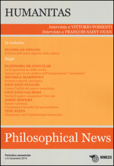 Philosophical news. 9.Humanitas - Elisa Grimi