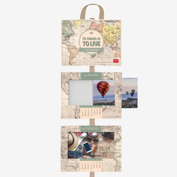 Photo Holder Wall Calendar 2019 - Travel