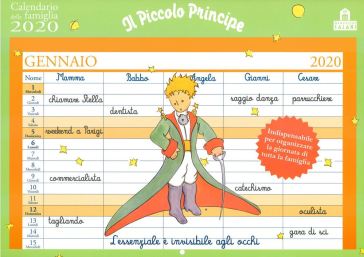 Il Piccolo Principe. Calendario della famiglia 2020