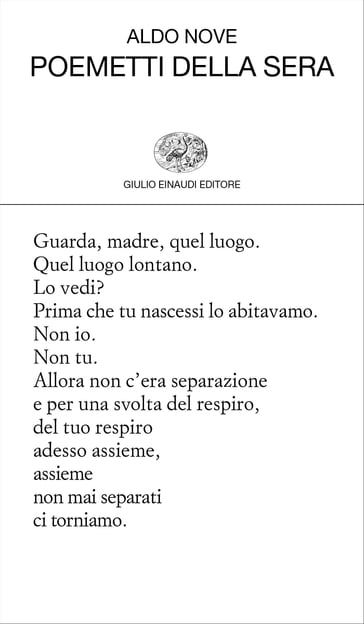 Poemetti della sera - Aldo Nove