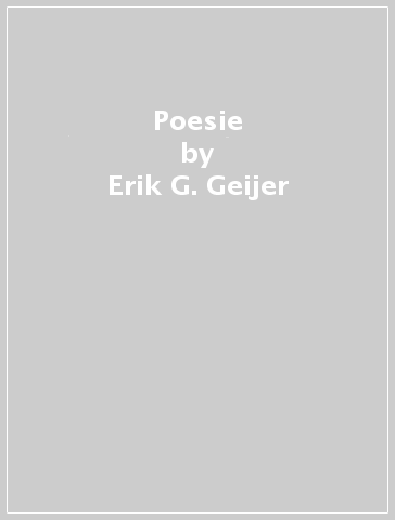 Poesie - Erik G. Geijer