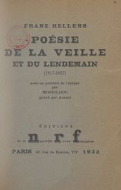 Poésie de la veille et du lendemain (1917-1927)