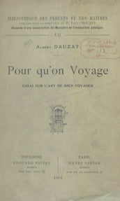 Pour qu on voyage