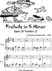 Prelude In G Minor Opus 28 Number 22 Beginner Piano Sheet Music
