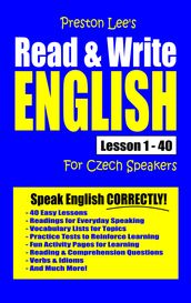 Preston Lee s Read & Write English Lesson 1: 40 For Czech Speakers
