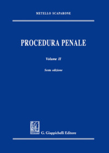 Procedura penale. 2. - Metello Scaparone | 