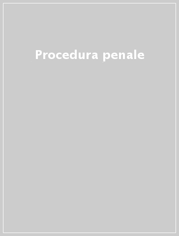 Procedura penale