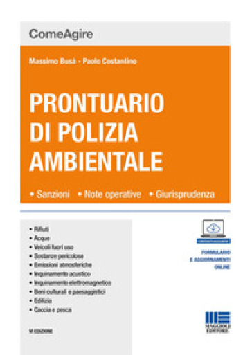 Prontuario di polizia ambientale - Massimo Busa - Paolo Costantino