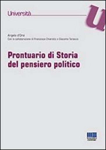 Prontuario di storia del pensiero politico - Angelo D