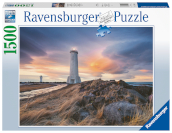 Puzzle 1500 Pz.Cielo Magico Sopra Il Faro Akranes, Islanda