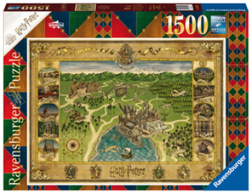 Puzzle 1500 pezzi Mappa di Hogwarts