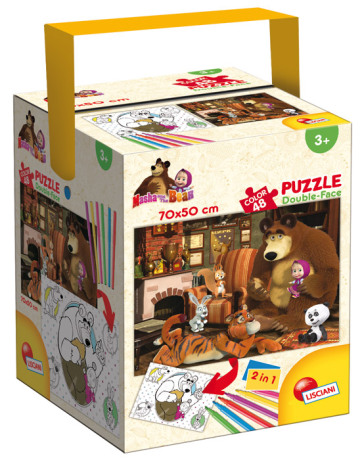 Puzzle+Colori Masha e Orso House 48pz