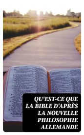 Qu est-ce que la Bible d après la nouvelle philosophie allemande