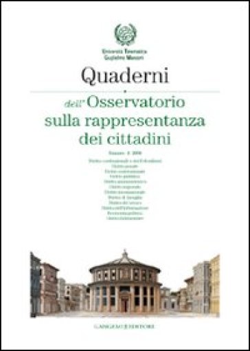 Quaderni dell'Osservatorio sulla rappresentanza dei cittadini 2008. 4.