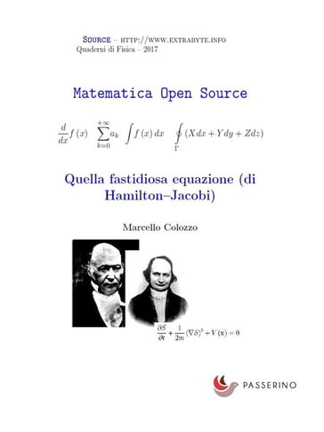 Quella fastidiosa equazione (di Hamilton-Jacobi) - Marcello Colozzo