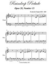 Raindrop Prelude Opus 28 Number 15 Beginner Piano Sheet Music