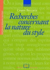 Recherches concernant la nature du style