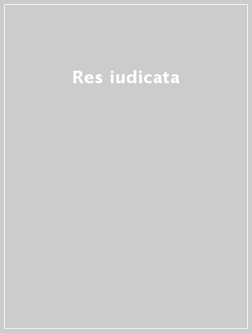 Res iudicata