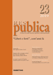 Res publica (2019). 23: «Liberi e forti», cent anni fa