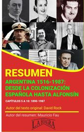 Resumen de Argentina 1516-1987. Desde la Colonización Española Hasta Alfonsín