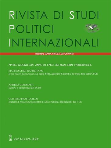 Rivista di Studi Politici Internazionali 2/2023 - Edizioni Studium S.r.l.