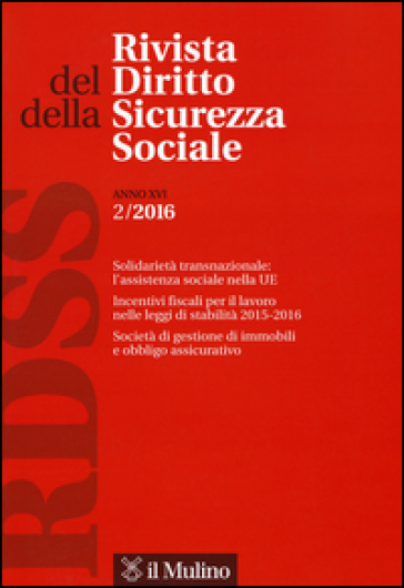 Rivista del diritto della sicurezza sociale (2016). 2.