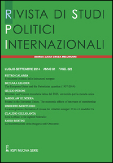 Rivista di studi politici internazionali (2014). 3.