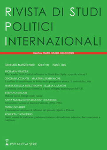 Rivista di studi politici internazionali (2020). 1.
