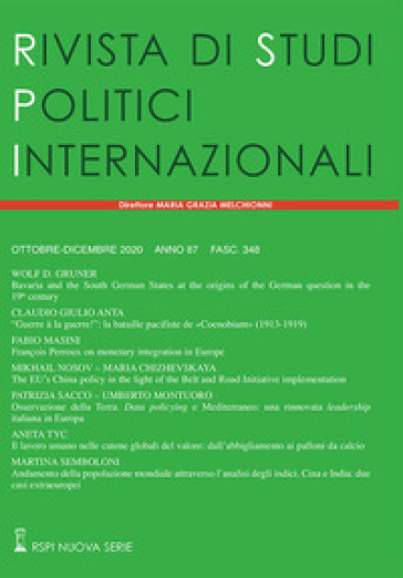 Rivista di studi politici internazionali (2020). 4.
