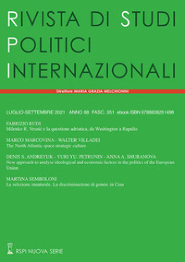 Rivista di studi politici internazionali (2021). 3.