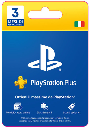 SONY PSN PS Plus Hanging Card 3 Mesi VIDEOGIOCO - Videogiochi - Mondadori  Store