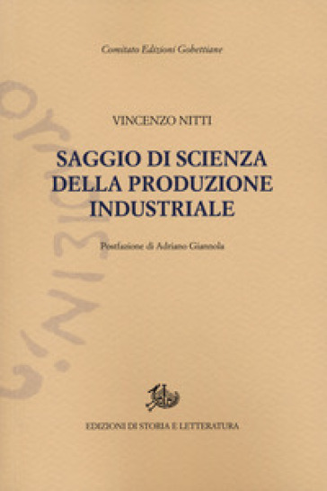 Saggio di scienza della produzione industriale - Vincenzo Nitti