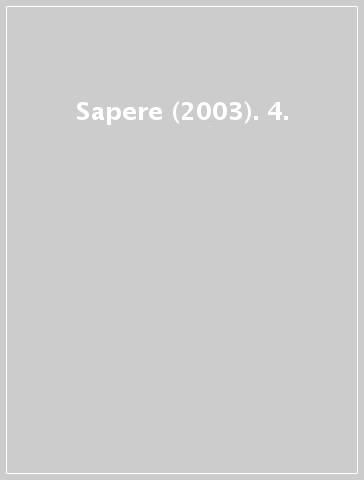 Sapere (2003). 4.