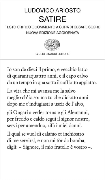 Satire - Cesare Segre - Ludovico Ariosto