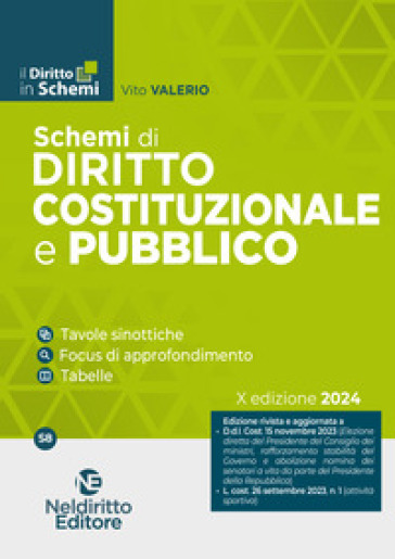 Schemi di diritto costituzionale e pubblico - Vito Valerio