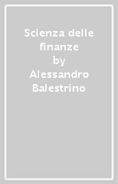 Scienza delle finanze