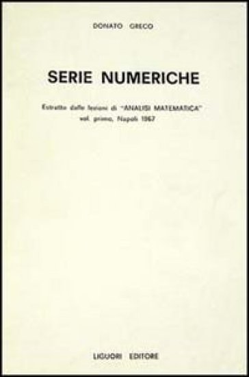 Serie numeriche - Donato Greco