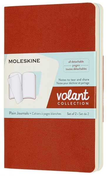 Pocket Moleskine Moleskine Volant Set di 2 Taccuini a Righe Rosso 2 Colori 